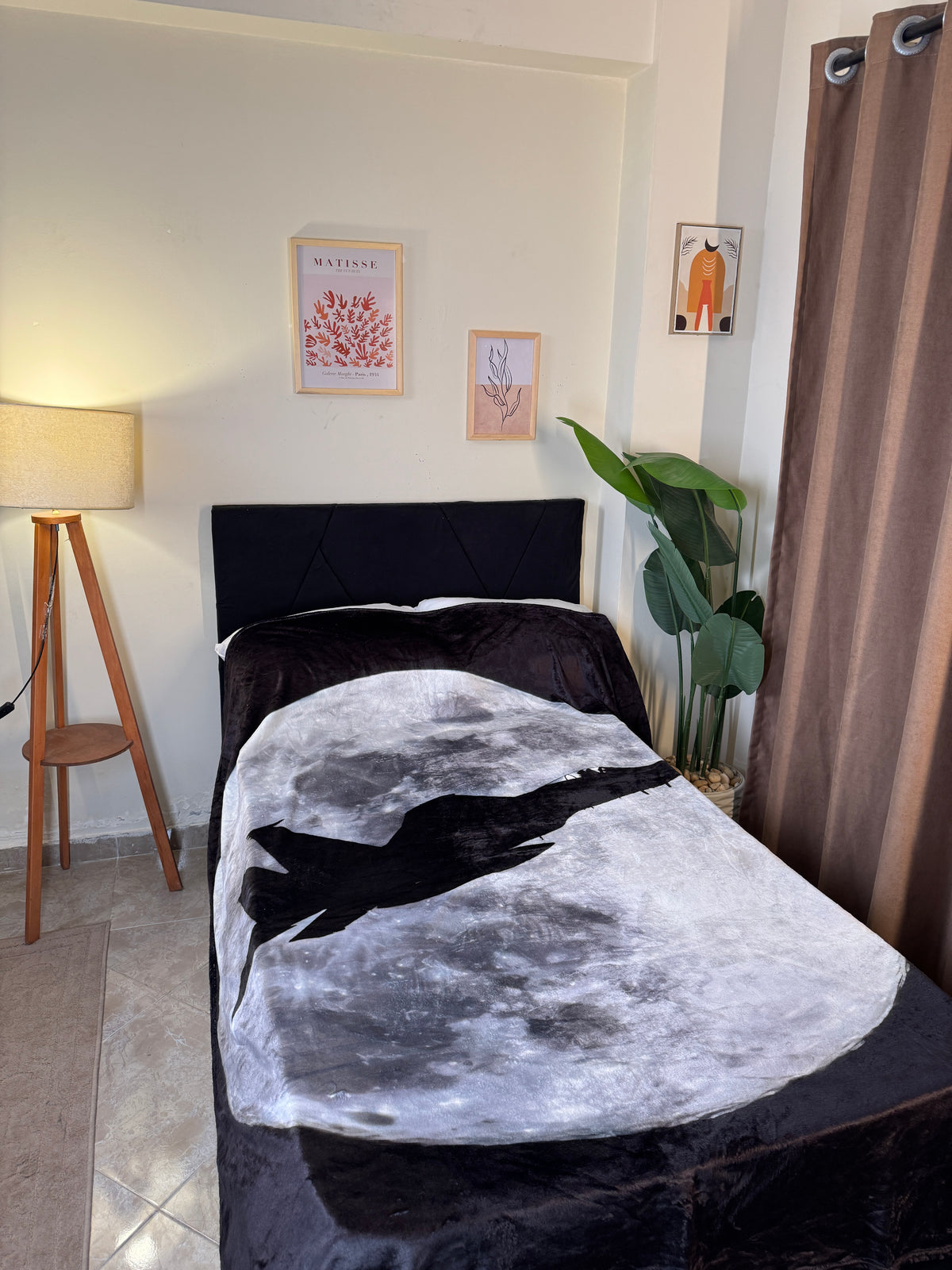 moon x military plane winter blanket