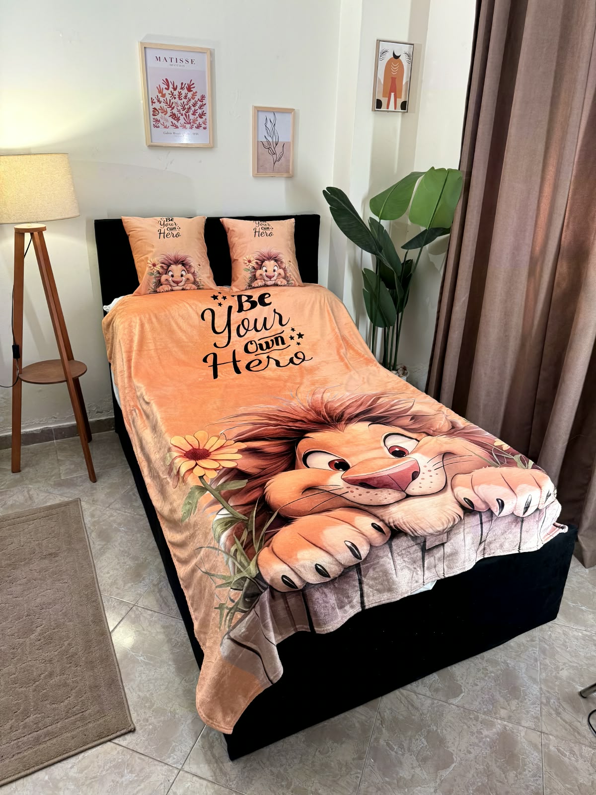 lion winter blanket